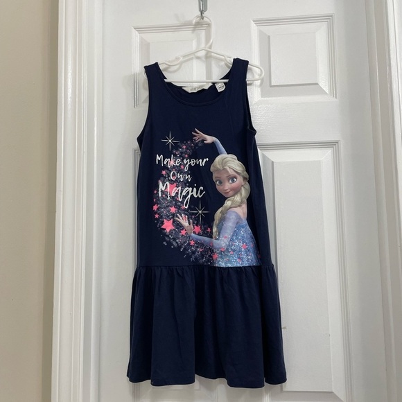 H&M Disney Frozen Cotton Tank Dress Size 8-10 - Picture 2 of 6